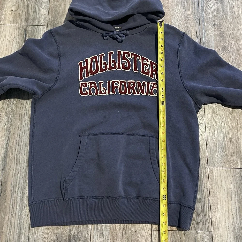 Vintage Y2K Hollister HCo Navy‎ Pullover Hoodie Sweatshirt Size XL OG Used